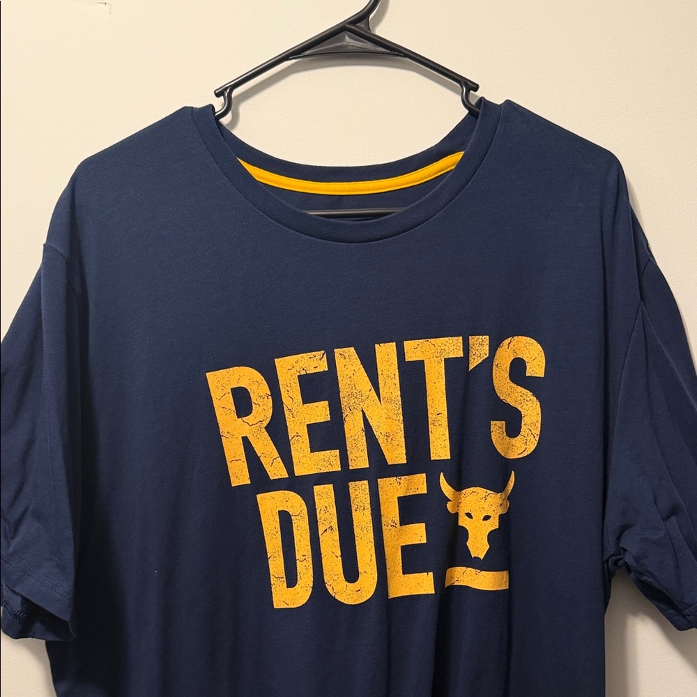 Under Armour Navy and Yellow Short Sleeve Tee